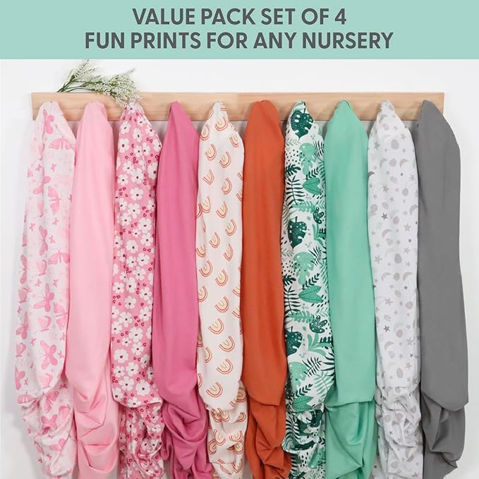 The Peanutshell Baby Girl Crib Sheets, Fitted, Soft, Breathable, Crib Bedding Set for Girls, Crib Mattress Sheet, Nautical Nursery Decor