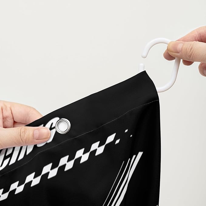 AILONEN Boys Racing Car Shower Curtain,Extreme Sports Car Bath Curtain for Kids Teen,Cool Speed Car Racer Waterproof Black Curtain for Bathroom Decor, 72" W x 84" H