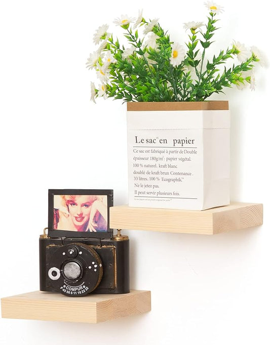 Floating Shelves, Floating Shelves for Wall, with Invisible Bracket, Bathroom Shelves, Bedroom Decor, Floating Shelf, Shelves for Wall Storage, Display Shelf, Set of 2