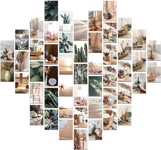 LA MAISON COZY Wall Collage Kit, Teen Posters Art Print, 50PCS 4x6'' Vintage Wall Decor Gift for Teen Girls' Dorm Room