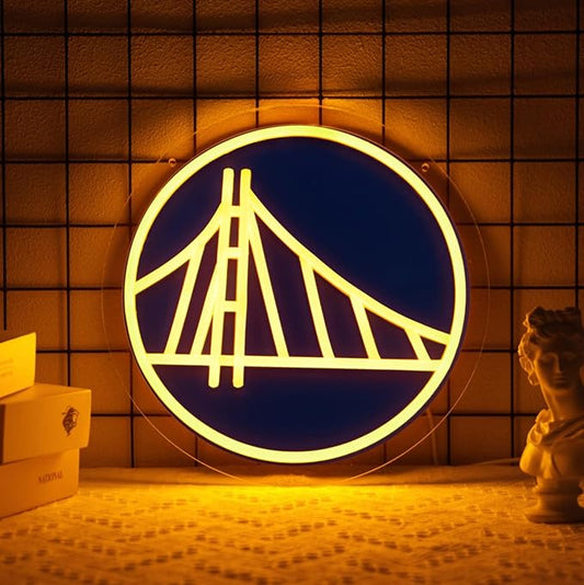 11.8*11.8 Inches Neon Signs for Wall Decor, 9 Levels Dimmable Basketball Led Signs Neon Light Sign for Man Cave, USB Powered Basketball Club Team Night Light for Party Bedroom Home Bar Gamer Room Decor (B)