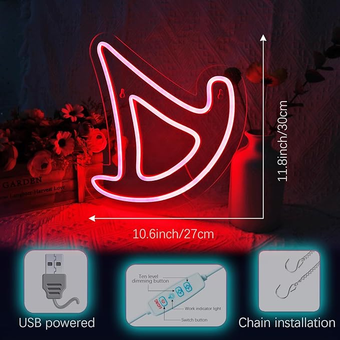 NAIYI FF14 Summoner Neon Sign for Wall Decor, Game Room, Bedroom, Man Cave, Birthday Decorations, Fans Collection, USB Power, Red, 11.8"x 10.6"