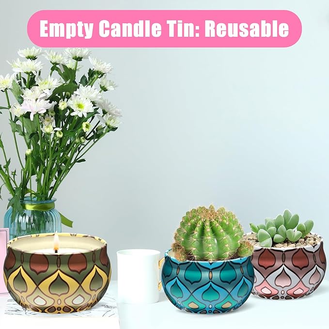 2.5 oz Aromatherapy Candles Gift Set – 100% Natural Soy Wax, 4-Pack,60-Hour Burn Time, Relaxing Home Scented Candles with Cocoa, Jasmine, Vanilla & Lemon – Perfect for Festivals, Parties & Birthdays
