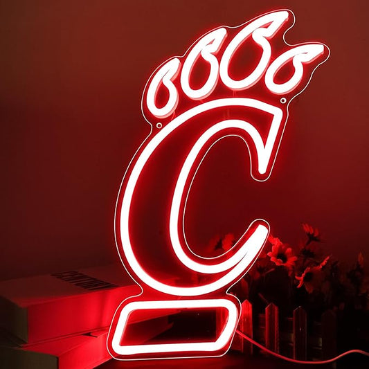 University Neon Sign for Wall Decor,University Basketball Team Logo Neon Signs for Room Decor,Dorm Decor for College Students,Gifts for Sport Fans,Graduates,Size 16.53 * 11.02in(XD113)