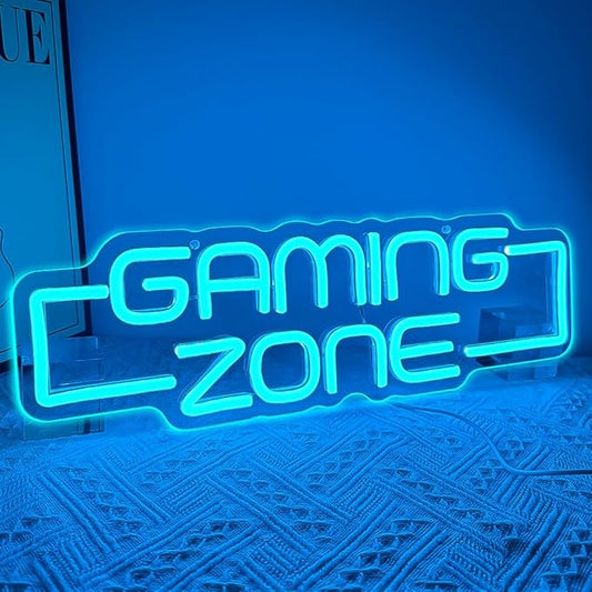 Gaming Zone Neon Sign,Game Zone Neon Sign for Teens Gamer Room Decor，Gaming Light Neon Sign for Gaming Wall Decor，Led Neon Gaming Sign for Gamer Gifts Boys, Kids