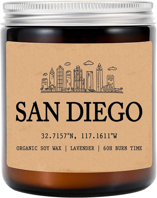 San Diego I California Scented Candle - Organic Soy Wax - Gift for Her - Gift for Him - New Home Gifts - Birthday Gift for Friend - National Park Gifts - State Candles