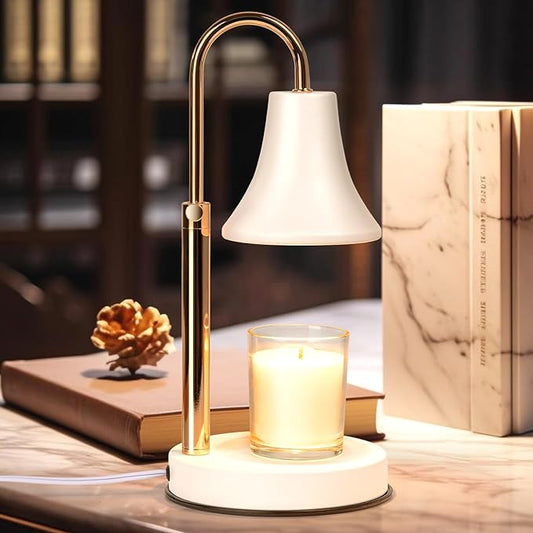 Candle Warmer Lamp, Height Adjustable Dimmable Candle Lamp Warmer with Timer, Electric Wax Melt Warmer for Jar Candles, Nightstand Lamp for Bedroom, House Warming Mothers Day Gifts Decor