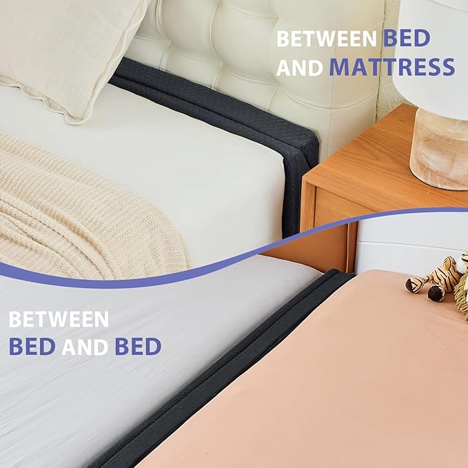 Bed Wedge Pillow for Headboard - Wedge Pillow Headboard Queen (60"x10"x6") - Foldable Bed Gap Filler/Headboard Pillow/Mattress Wedge - Fill Gap (0-8") Between Headboard and Mattress - AshGray