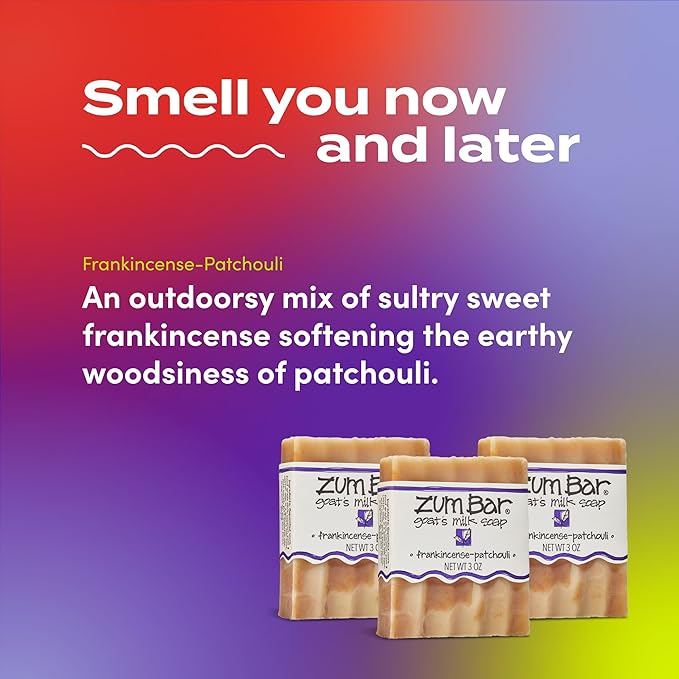 Zum Bar Goat's Milk Soap - Frankincense-Patchouli - 3 oz (3 Pack)