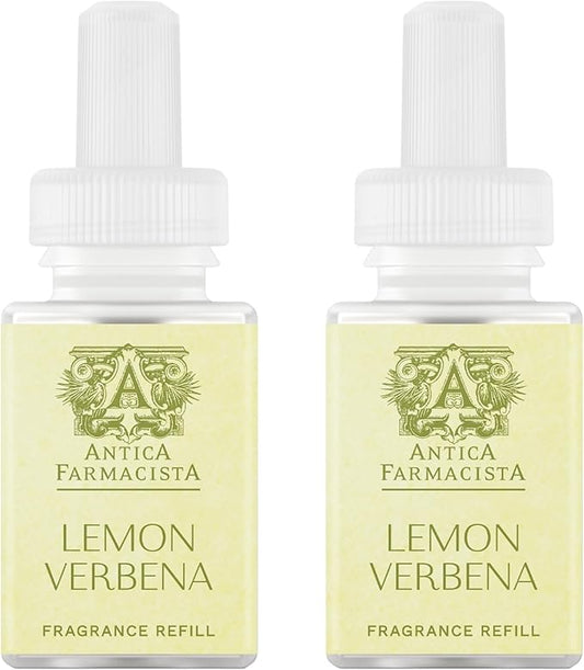 Pura & Antica Farmacista Home Scent Refill - Smart Home Air Diffuser Fragrance - Up to 120-Hours of Luxury Fragrance per Refill - Household Essential - Safe Diffuser Fragrance - 2 Pack, Lemon Verbena