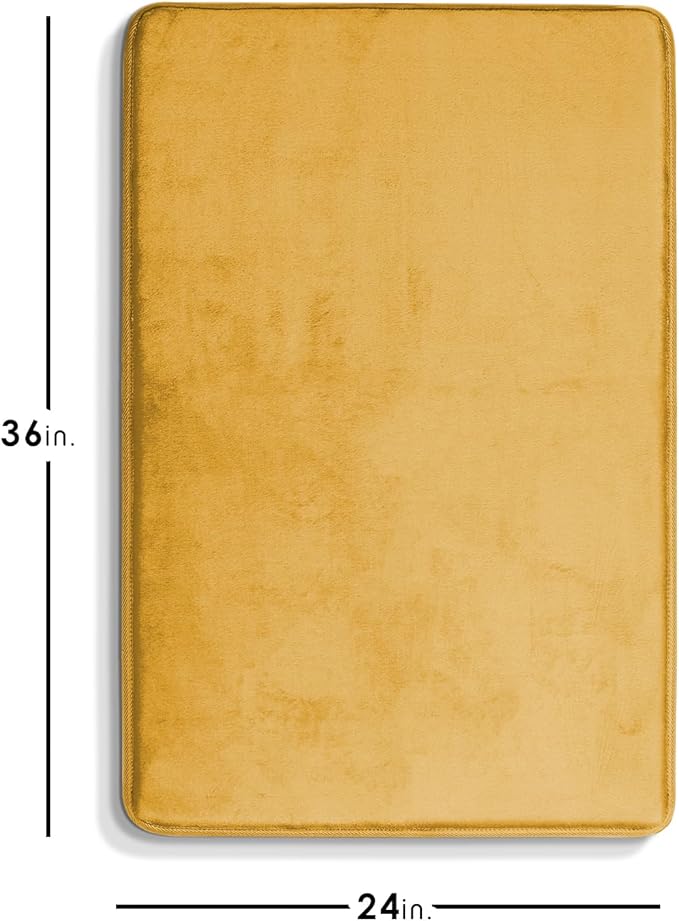 Clara Clark Bathroom Rugs, Velvet Memory Foam Bath Mat, Non-Slip Bath Rugs, Machine Wash, Dries Quickly, Ultra Soft Plush Bath Mats for Bathroom,