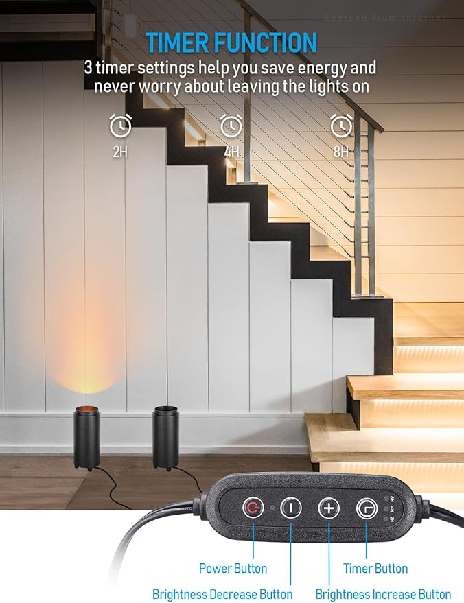 TORCHSTAR 5CCT Zoomable Uplighting Floor Can Light, 10.39 Inch Large Size, 1200LM Dimmable Indoor Spot Light with Auto ON/Off Switch, Integrated Adjustable Focus Lighting, 1800-5000K, Black