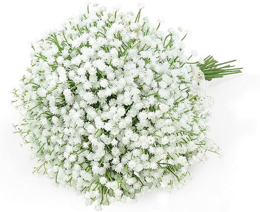 DEEMEI Babys Breath Artificial Flowers 10Pcs 30 Branches Fake Babys Breath Flowers Artificial Bulk Gypsophila Bouquets Real Touch Faux Flowers for Wedding Floral Arrangement Party Home Decor