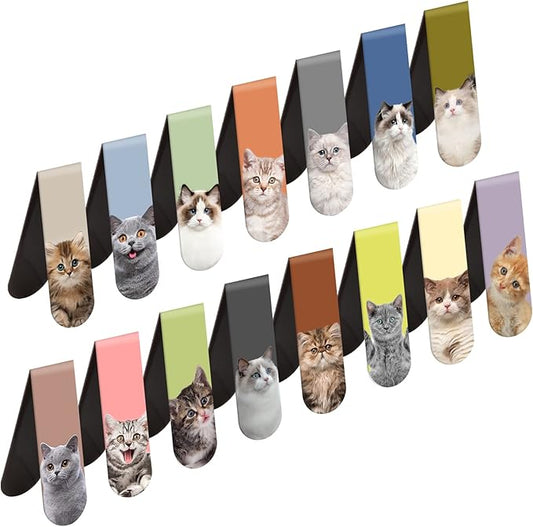 ZNHIS Magnetic Bookmarks, 15PCS Cute Animal Pattern, Multicolor, Paper, Bookmark