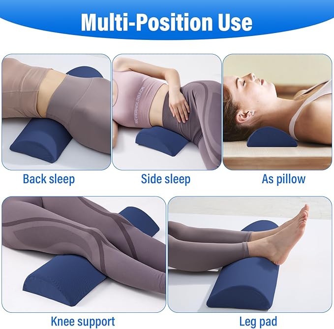 Lumbar Support Pillow for Bed, Memory Foam Back Pillow for Sleeping, Back Support Pillow for Lower Back Pain Relief, Lower Back Pillow for Sleeping, Lumbar Pillow for for Side, Back, Stomach Sleepers