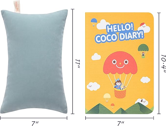 FLXXIE 2 Pack Microfiber Tiny Pillows, 11x7 Inches, Mini Pillows for Sleeping and Traveling, Washable Pillows, Soft Small Pillows Travel Pillows Nap Pillows, Greyish Green