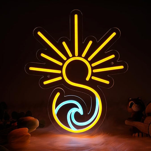 Sunrise Sunset Neon Sign with Cycle Timer Sunrise Wave Neon Signs for Man Cave Bedroom Home Birthday Party Christmas Wedding Living Room Party Bar Decor USB Powered