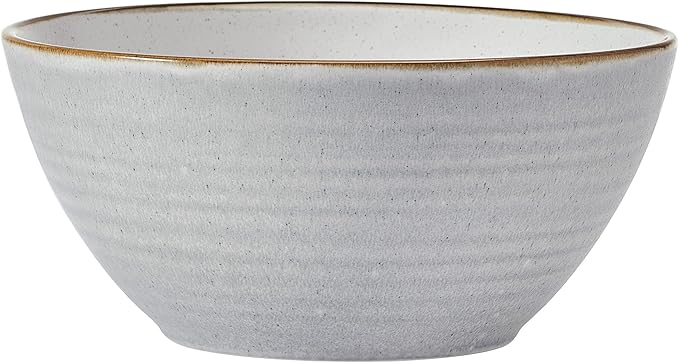 Pfaltzgraff Rowan Gray 12 Piece Plate Bowl Dinnerware Set, Service for 4