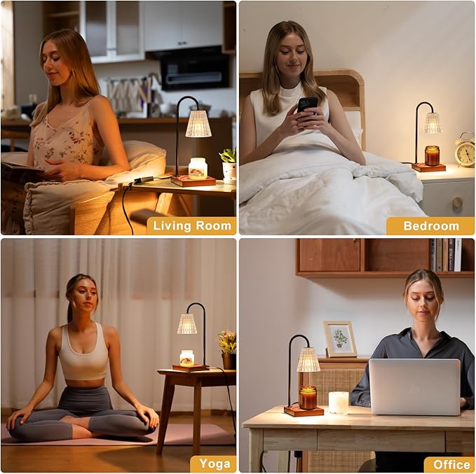 Candle Warmer Lamp with Timer-Dimmable Candle Warmer, Birthday Gifts for Women,House Warming Gifts New Home Bedroom Decor,Wax Warmer for Scented Wax Jar Candles