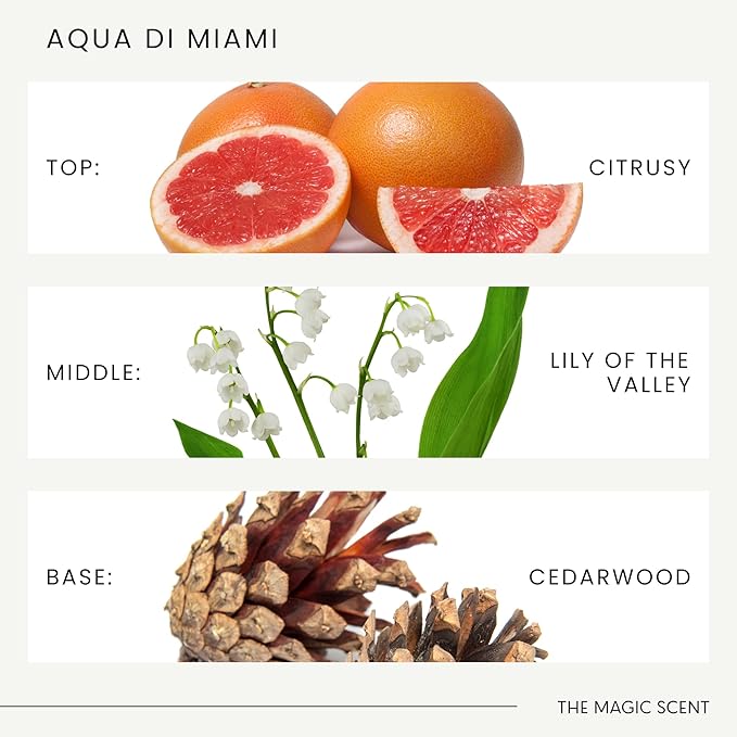 Aqua di Miami Oils for Diffuser - HVAC, Cold-Air, & Ultrasonic Diffuser Oil Inspired by The Ocean - Essential Oils for Diffusers Aromatherapy - 4 fl oz, 120 mL