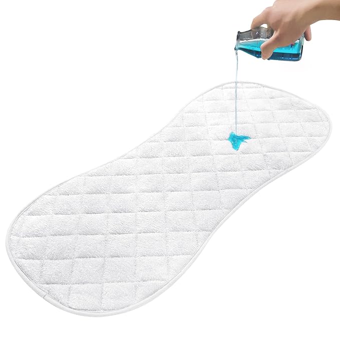 Moonsea Quilted Thicker Changing Pad Liner 3 Pack Waterproof, Fit for Changing Pad Liners are Warm On a Baby's Back Non-Slip Design Reusable Pads Machine Washable, White