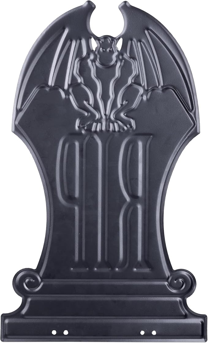 3-D Metal Halloween Ghost Cemetery XL 17" Tombstone w Stakes -RIP- Durable, Rustproof, UV Raised Printing-Upgrade Your Haunted House Mansion w Cemetary Lawn Decor-No More Flimsy Foam Graveyards