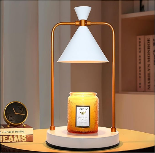 Candle Warmer Lamp with Timer Dimmer,Electric Candle Warmer, Candle Lamp with Large Base for Scented Jar Candles,Birthday Gifts for Mom Women,House Warming Gifts for New Home Bedroom Decor,White