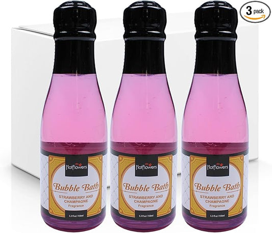 Bubble Bath Scented – Women and Men Bath Foam Products – Relaxing, Foaming, and Moisturizing Adult Soak – Special Small Champagne-Shaped Pet Bottle