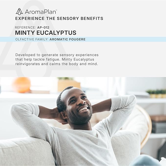 Aromaplan Hotel Scents Minty Eucalyptus 5 Fl Oz (148ml), Home Luxury Aroma & Hotel Fragrance Diffuser Oil- Hotel Diffuser Oil for Aromatherapy- USA Made, Bigger Bottle, Bolder Aroma & Longer Lasting