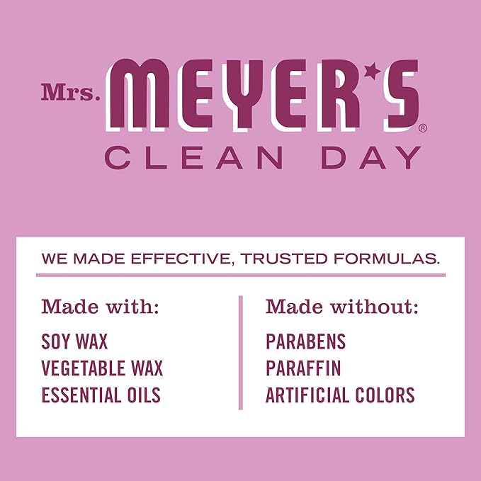 MRS. MEYER'S CLEAN DAY Soy Tin Candle, 12 Hour Burn Time, Made with Soy Wax and Essential Oils, Peony, 2.9 Oz