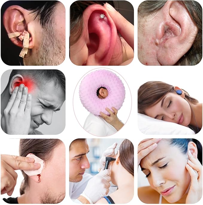 Easy to Clean Ear Hole Piercing Pillows for Ear Pain with Removable Pillowcase Cushion Head Neck Support Sleeping with Fresh Pierced Ear Earings