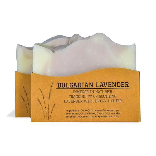Compass Soap Bulgarian Lavender | Natural Bar Soap for women | Best Bath Soap Bars for Women with Minimalist & Gentle Lather | Paraben & Phthalate Free Body Soap Bars for Women | 5 oz. Pack of 2