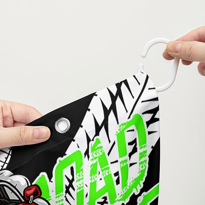 AILONEN Racing Car Shower Curtain for Bathroom Decor,Cool Racer Bath Curtain for Kids Boys Teens,Graffiti Printed Curtain Waterproof with 12 Plastic Hooks, 72" W x 96" H