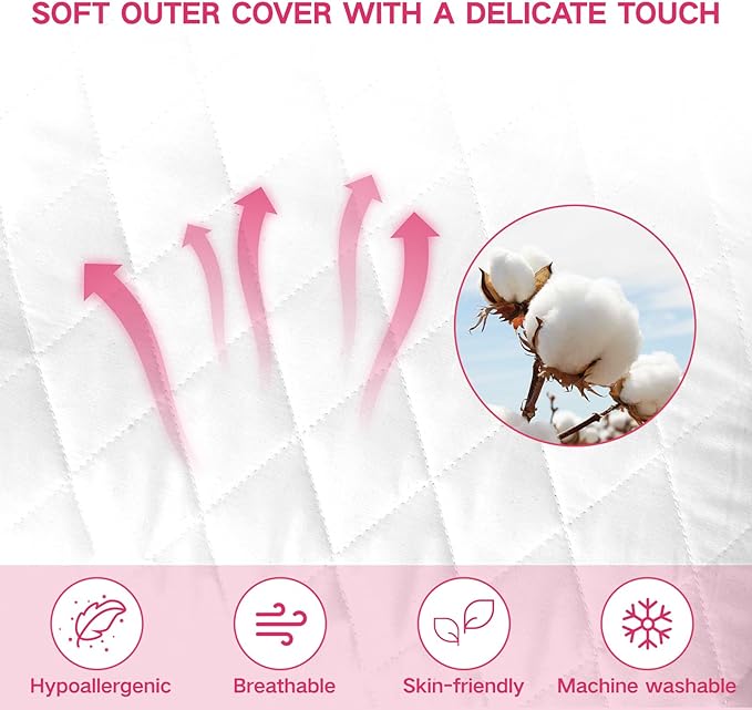 Memory Foam Pillows Standard Size Set of 2, Gusseted Bed Pillow for Sleeping, 2 Pack Adjustable Pillow for Side, Back or Stomach Sleepers (20 x 26 in, White)