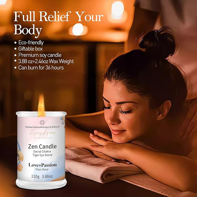 APSARAS Love+Passion Scented Candles, Yilan Rose Aromatherapy Spring Candle Sets for Women Gift for Bathroom, Candles for Home Scented,Burn Time