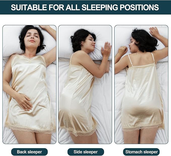 Hungarian Goose Down Pillows Queen Size, Bed Pillows for Sleeping, Pillow for Back, Stomach or Side Sleepers, Ultimate Comfort, 2 Pack, Queen (20" x 28")