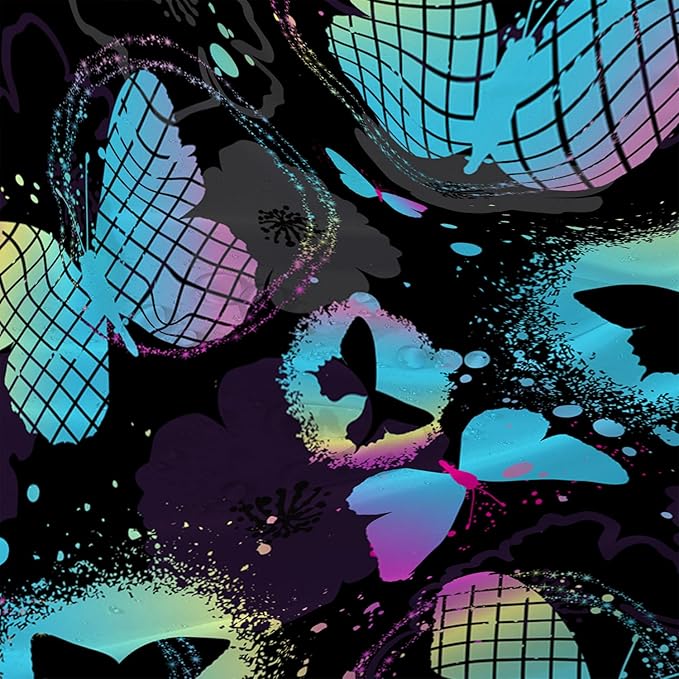 AILONEN Butterfly Shower Curtain for Girls Women 72" W*72" H Blue Butterfly Bathroom Decor,Beautiful Butterfly Bath Curtain Polyester Waterproof Bathroom Curtain with 12 Hooks