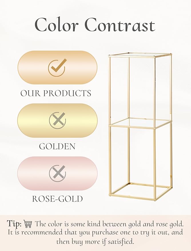 Gold Plant Stand Centerpieces for Table: 31.5 inch with 2-Layer, Tall Centerpieces for Wedding Table, Gold Center Pieces Decoration for Wedding Reception, 10 Packs