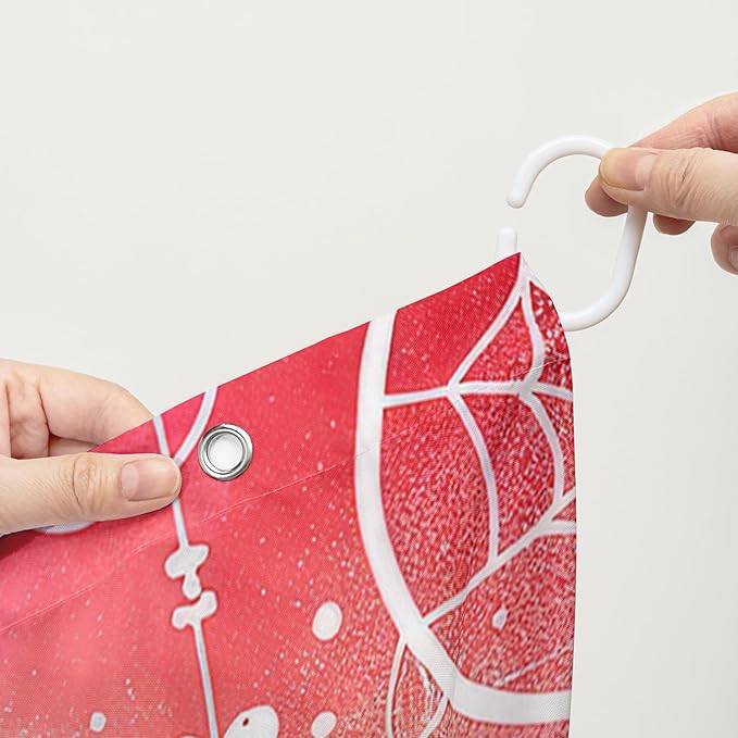 AILONEN Cartoon Cat Shower Curtain,Kawaii Dance Kitten and Feathers Bathroom Curtain Set for Kids Boys,Cute Animal Kittens Waterproof Shower Curtain for Bathroom, 72" W*78" H Pink