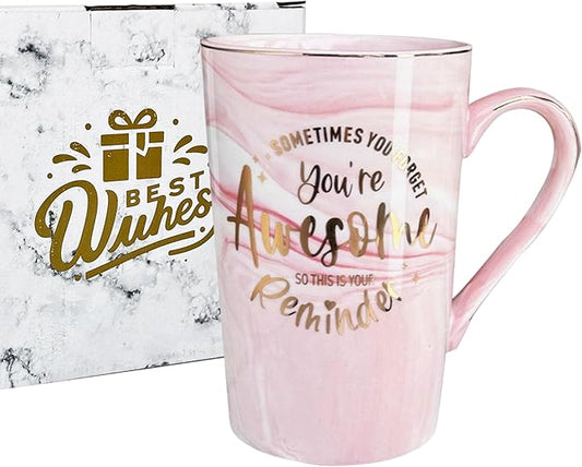 BOFILL Thank You Gifts for Men Women, Sometimes Forget You're Awesome Coffee Mug Friend Birthday Coworker Farewell Thanksgiving Christmas Day Present Cup Appreciation Cool Ideas, 14 Oz