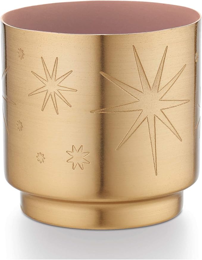 Illume FA La Lovely Pink Pine Tinsel Metal, 4.2 oz. Candle, 1 EA, Gold