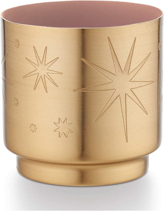 Illume FA La Lovely Pink Pine Tinsel Metal, 4.2 oz. Candle, 1 EA, Gold