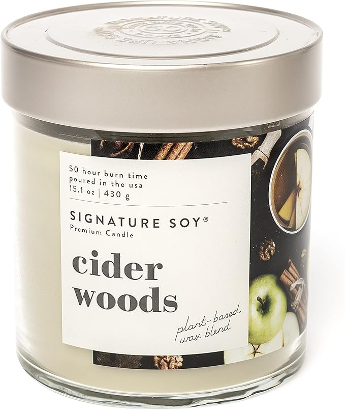 Lidded Cider Woods Scented Candle