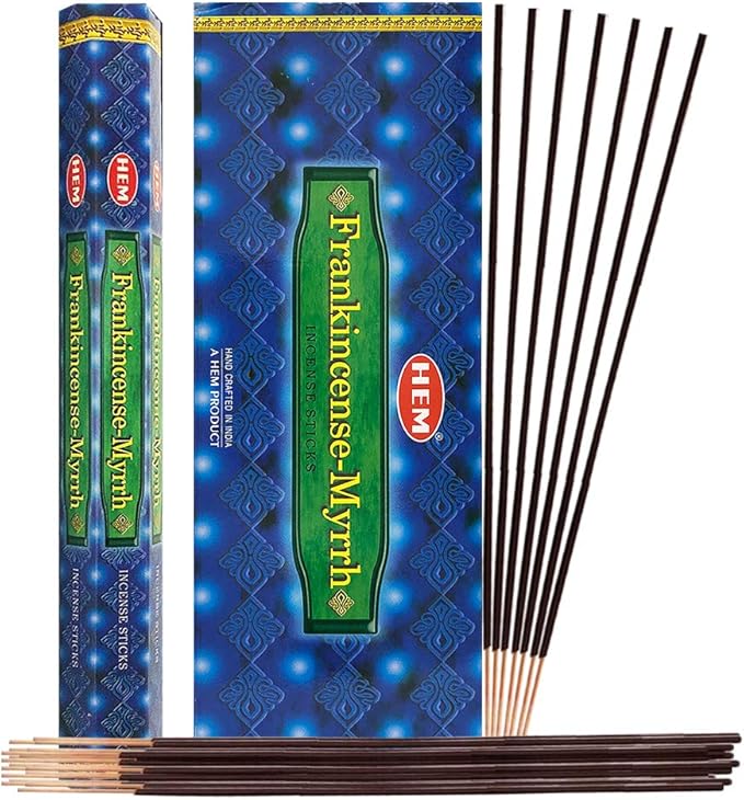 Frankincense and Myrrh Incense Sticks and Incense Stick Holder Bundle Insence Insense Hem Incense Sticks…