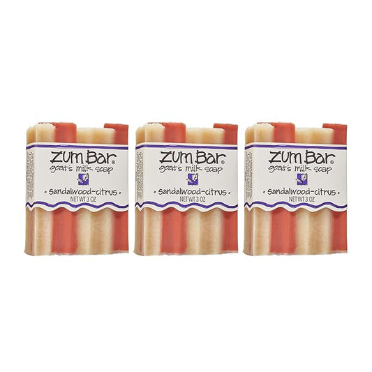 Zum Bar Goat's Milk Soap - Sandalwood-Citrus - 3 oz (3 Pack)