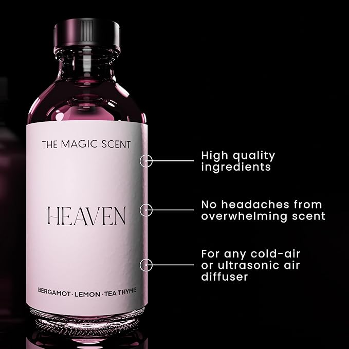 Heaven Hotel Scent Diffuser Oil - Cold-Air & Ultrasonic Fragrance Oil for Diffuser Inspired by The Aria Hotel, Las Vegas - Essential Oils for Diffusers Aromatherapy - 4 fl oz, 120 mL