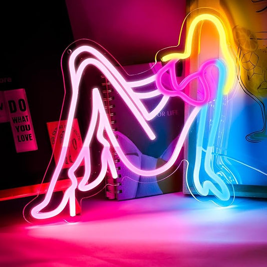Golden Hair Beauty Neon Sign Neon Sign Led Neon Lights for Wall Decor Dimmable for Bedroom Led Sign USB Powered for Christmas Thanksgiving Birthday Party Girls Gifts