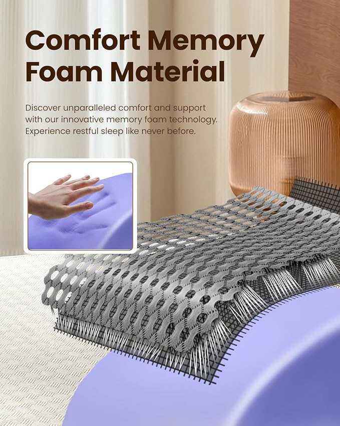 Leg & Knee Pillow for Side Sleepers – Memory Foam Support Pillow with Strap, Soothing Relief for HIPS, Joints, Sciatica, Back