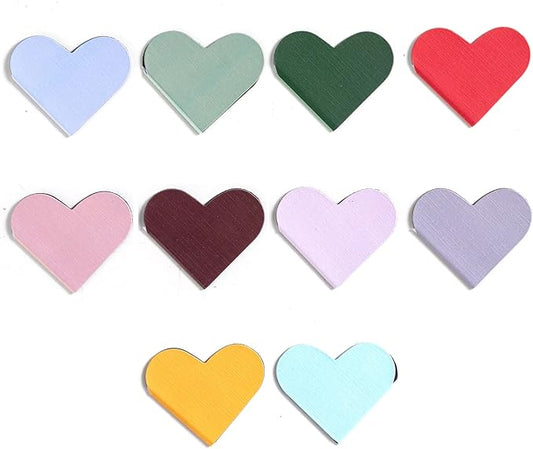 10 Pack Heart Cute Magnetic Bookmarks Bulk for Books, Assorted Magnetic Page Corner Bookmarks for Book Lovers,Women,Men,Teachers,Birthday Christmas Graduation Gift (Multicolor)