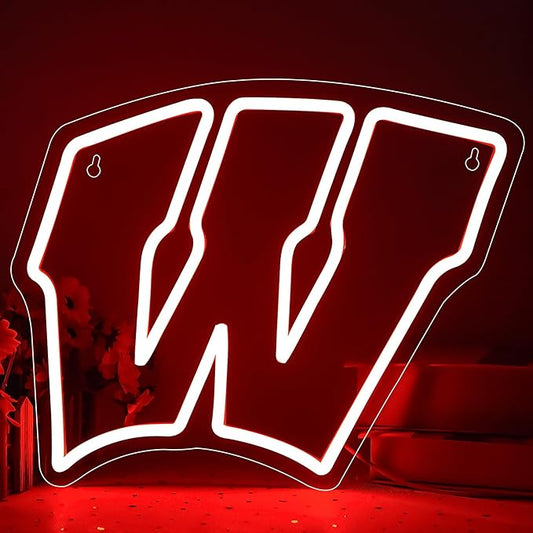 University Neon Signs,College Neon LED Sign,University Football Team Logo Neon Sign,City Name Light Up Signs for Man Cave,Dorm Decor for College Students,Sport Fans Gifts,Size 13.18 * 13.18in(XD115)